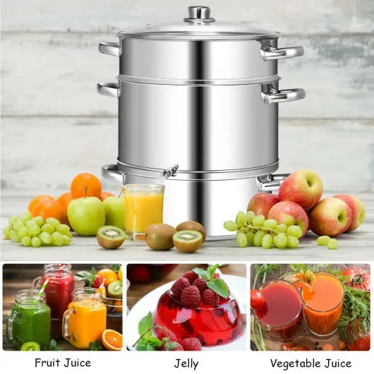 10 Quart Stainless Steel Fruit Juicer Steamer Multipot