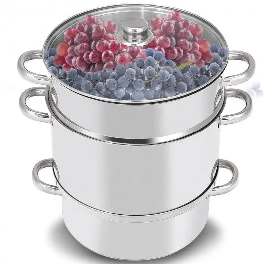 11-Quart Stainless Steel Fruit Juicer Steamer