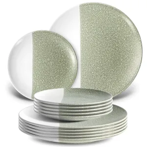 12-Piece: HITECLIFE Dinner Plates Set