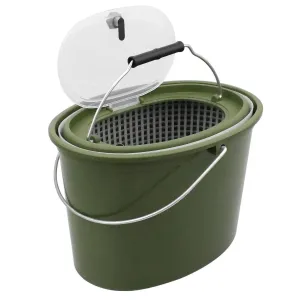 2-in-1 Fishing Bucket Double-Deck Fish Box Detachable Fish Strainer Colander Fishing Bait Storage Fishing Draining Basket