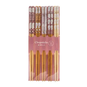 5 Set Bamboo Chopsticks 22.5cm