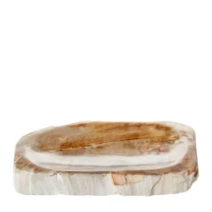 Handcrafted Binga Petrified Wood Soap Dish - Elegant Bathroom Accessory