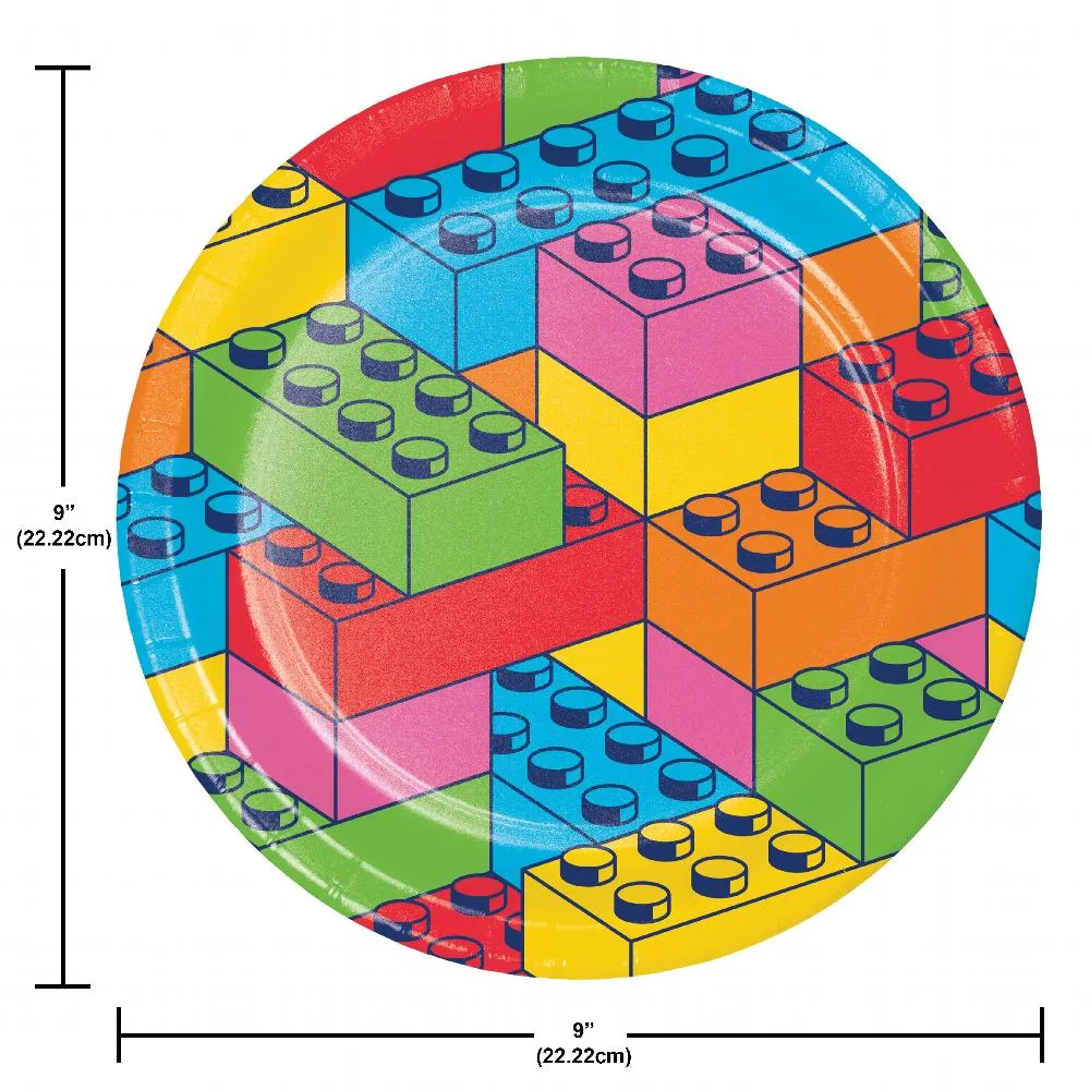 Optimal Set: Pack of 16 Block Bash Dinner Plates