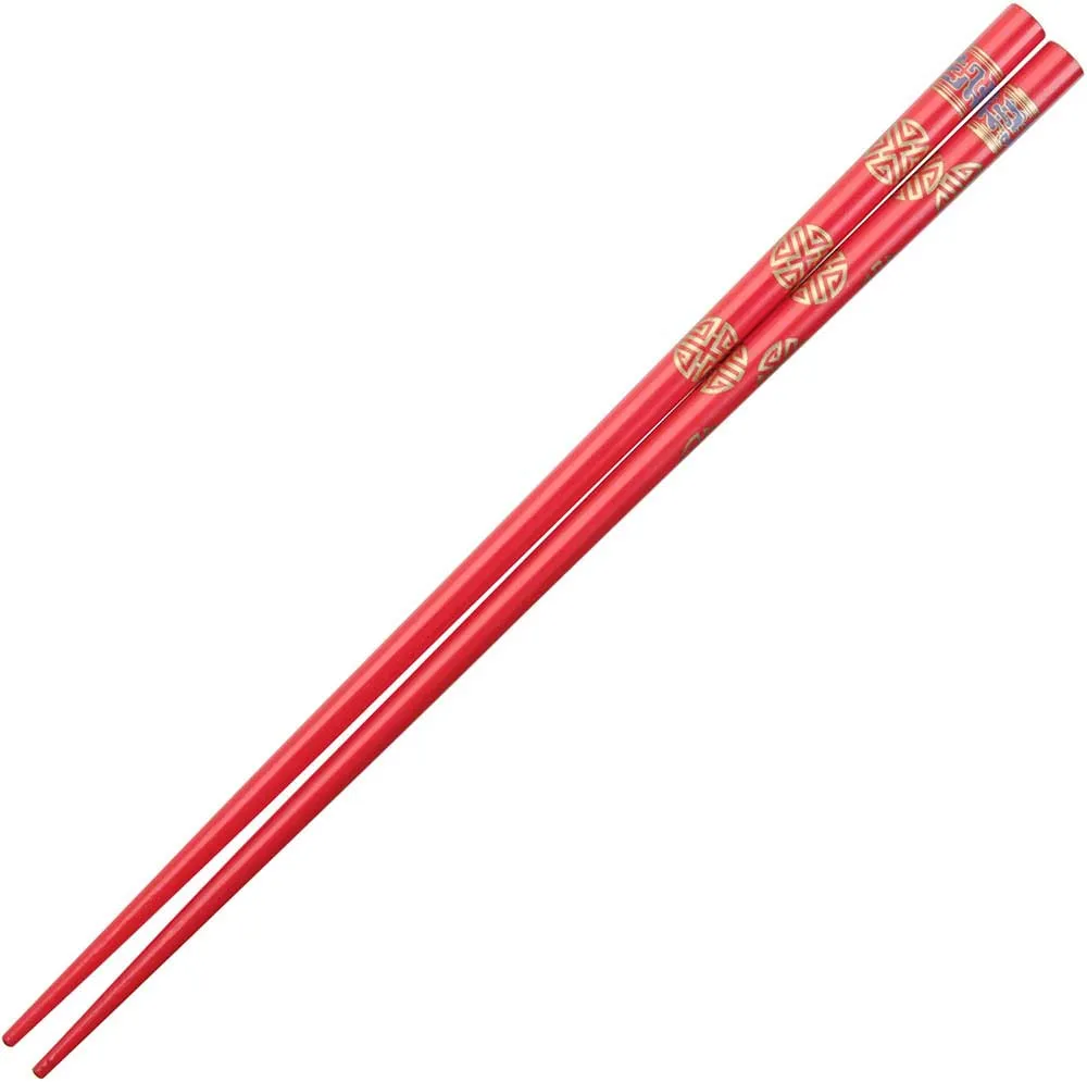 Chinese Gold Symbols on Red Chopsticks