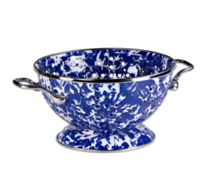 Cobalt Swirl Colander