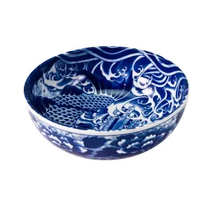 Premium Japanese Koi Carp Decorative Bowl - 19cm Handcrafted Ceramics with Elegant Design