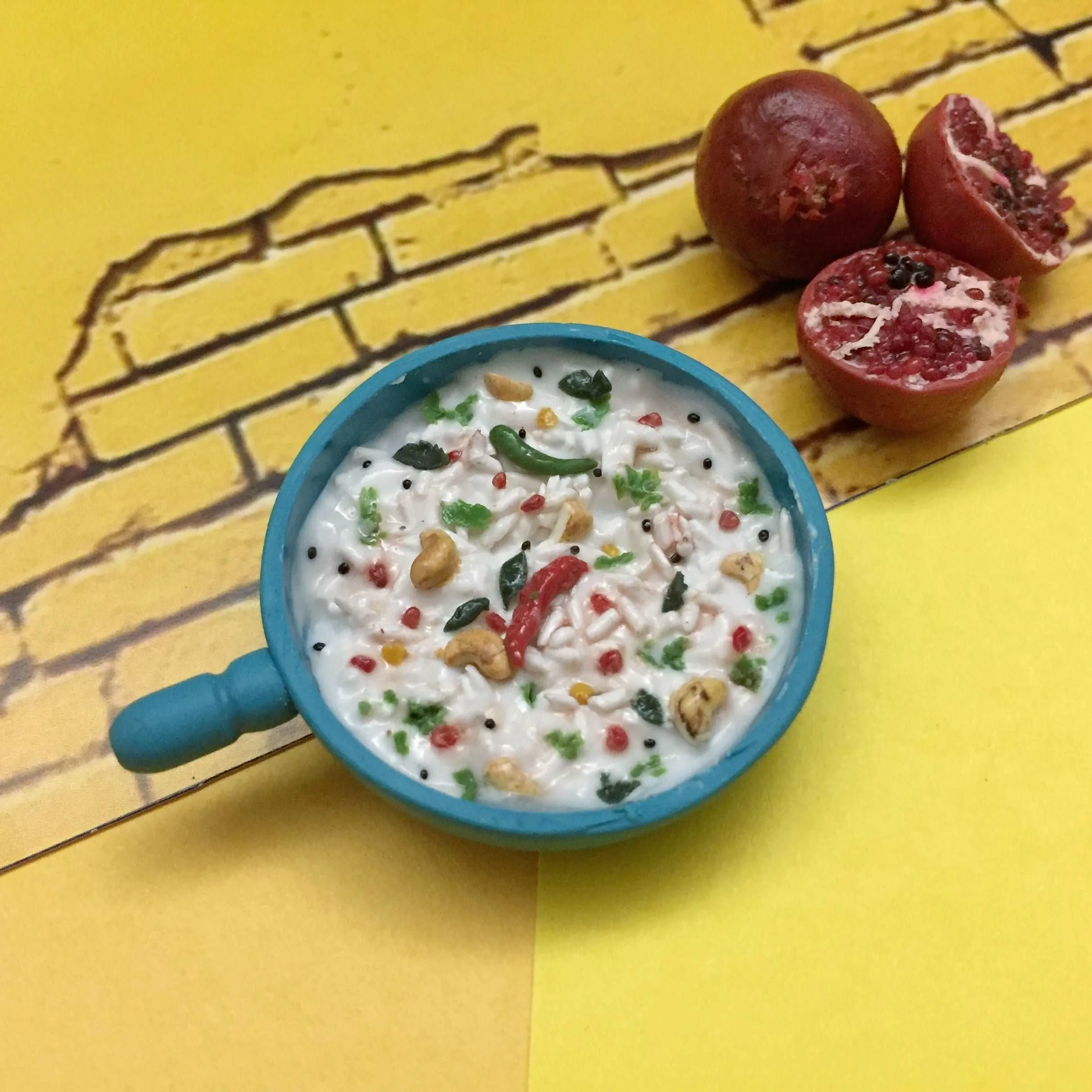 Curd Rice South Indian Miniature Food Magnet