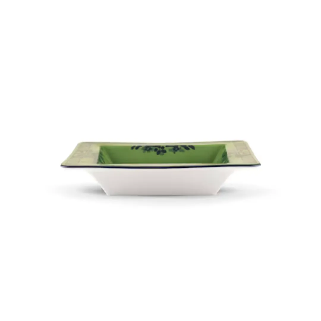 GINORI Oriente Italiano Square Bowl, Malachite