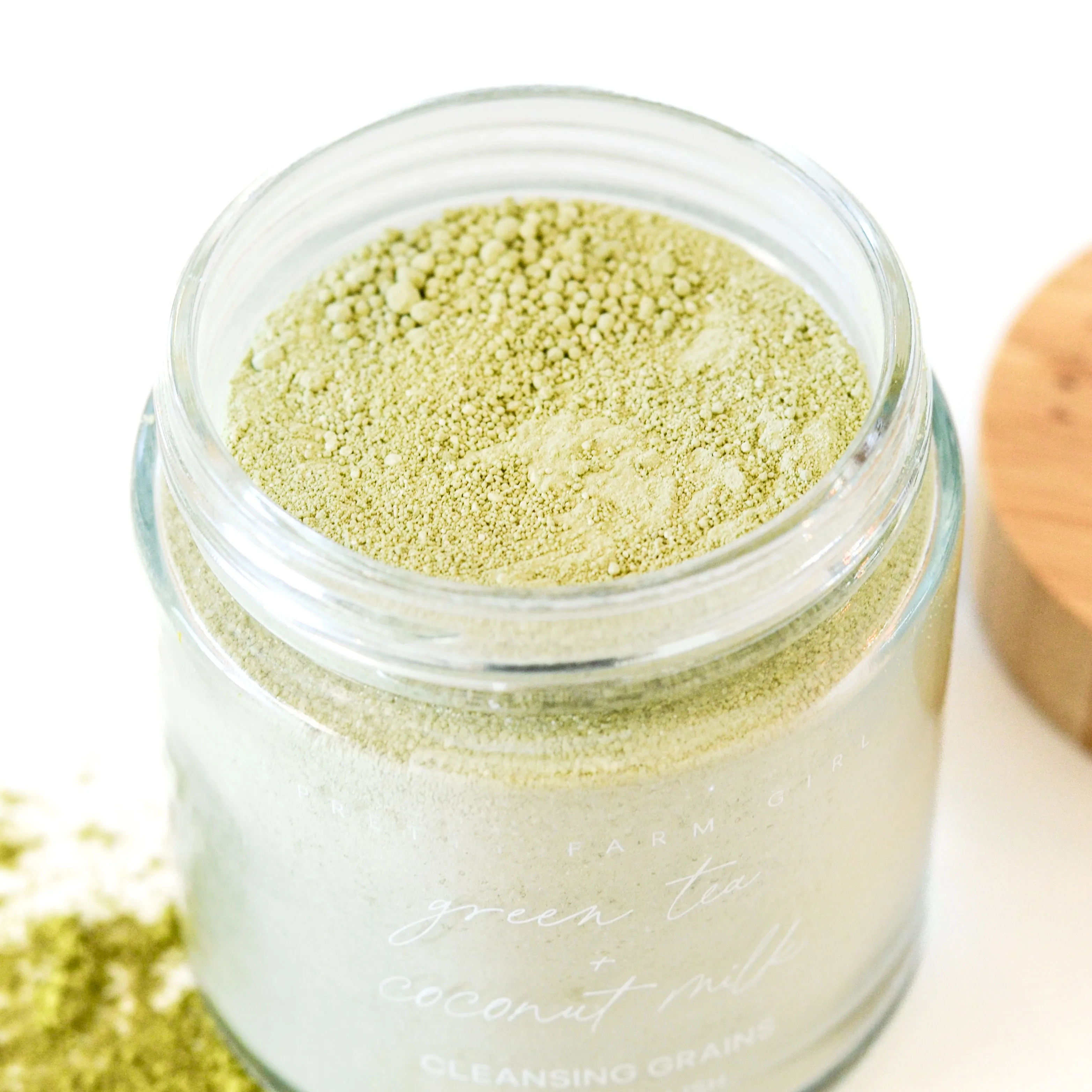 Green Tea   Coconut Milk Facial Cleansing Grains