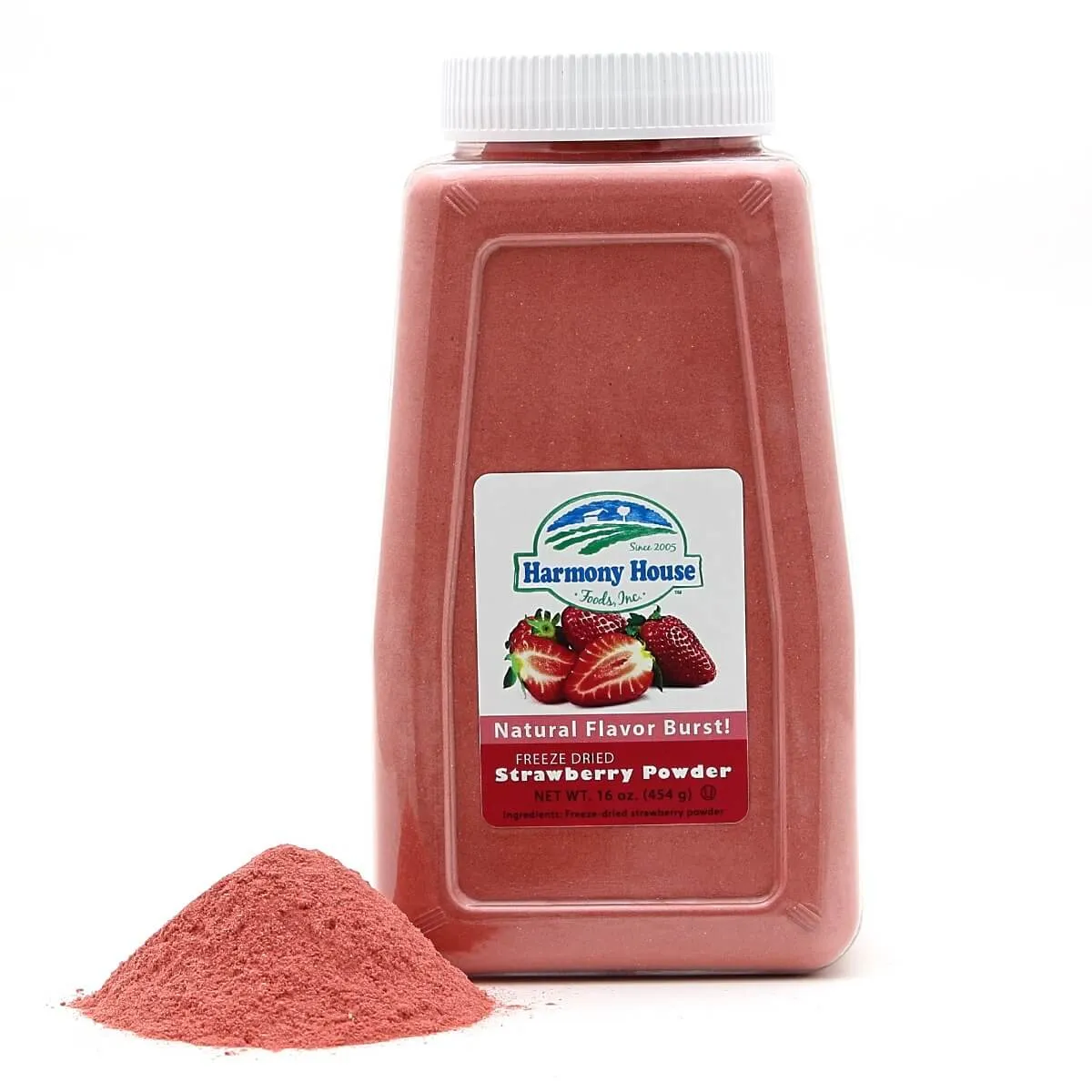 Harmony House Freeze Dried Strawberry Powder (4 Cups / 64 Tbs)