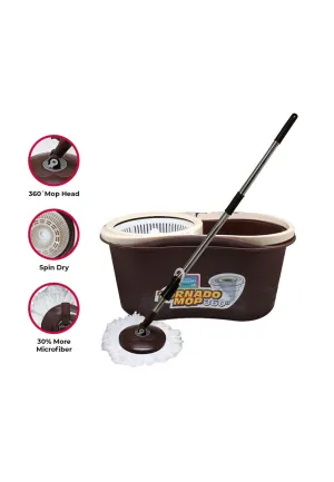 Efficient Home Gallery ZT-30 Tornado Spin Mop with Dry Bucket Set for Easy Cleaning