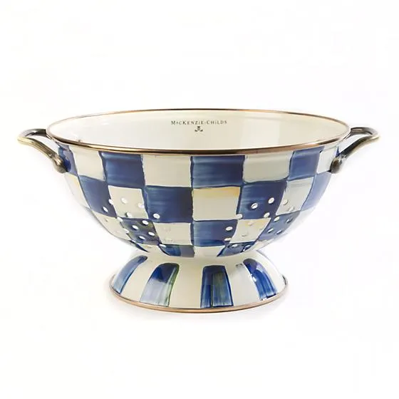 MacKenzie Childs Royal Check Colander - Large