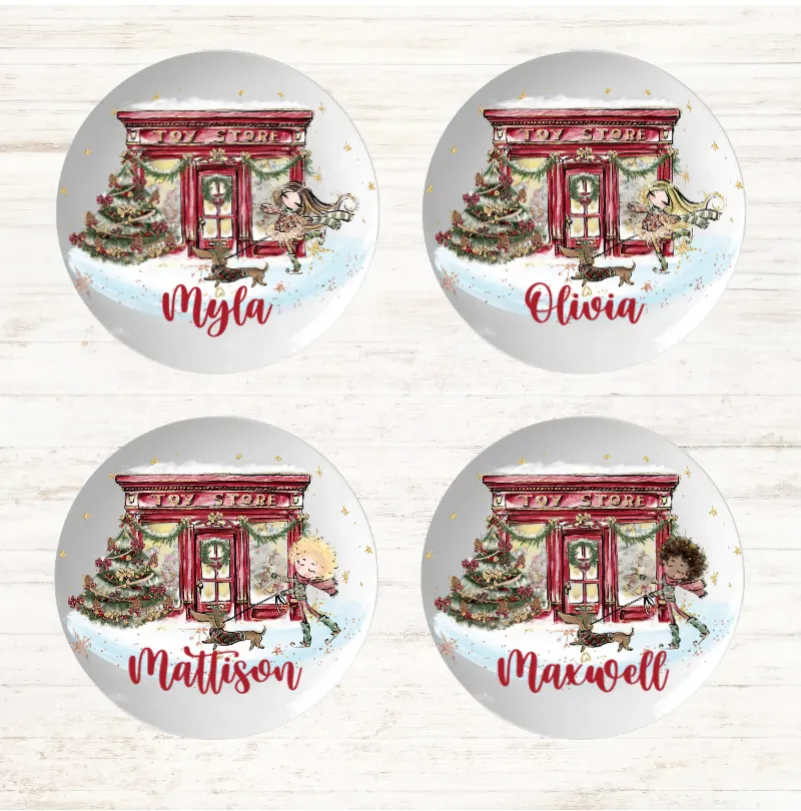 Personalised Toy Shop Christmas Dinner Plate