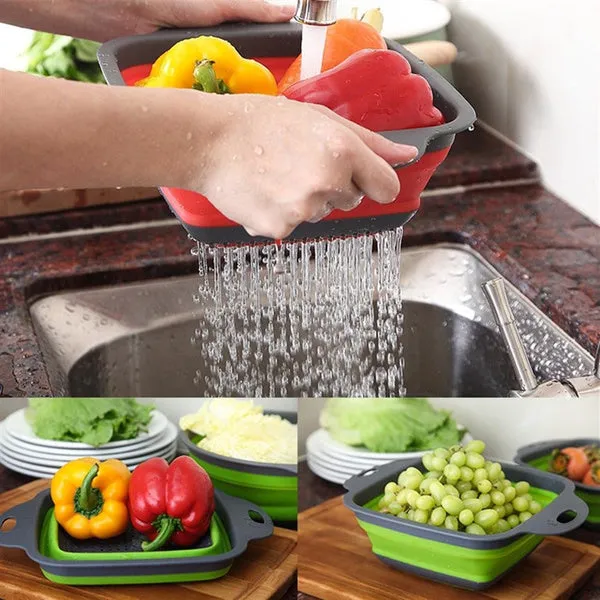 Plastic Folding Basket / Strainer for Kitchen