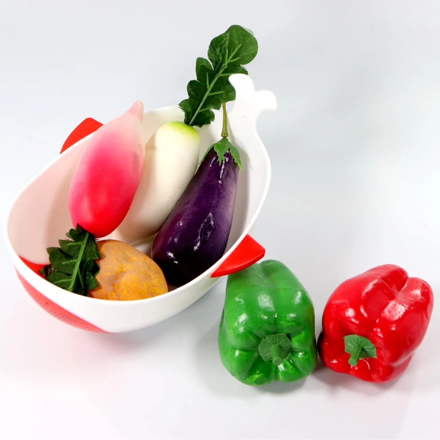 Plastic Rice Pulses Fruits Vegetable Noodles Pasta Washing Bowl and Strainer