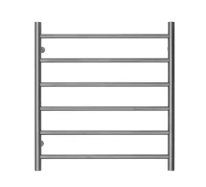 Premium Brushed Chrome Towel Rack - 6 Bars, Round Design, AU Standard, 650x620mm Wide