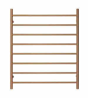 Premium Brushed Rose Gold Towel Rack - 8 Bars, Round Design, AU Standard, 1000x850mm Wide