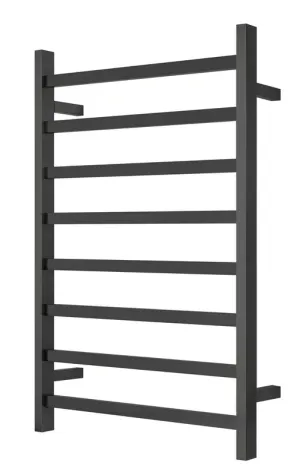 Premium Matte Black  Towel Rack - 8 Bars, Square Design, AU Standard, 1000x620mm Wide