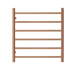 Premium Polished Rose Gold Towel Rack - 6 Bars, Round Design, AU Standard, 650x620mm Wide