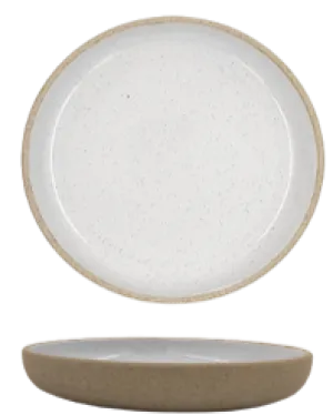 Speckled White- Coupe Plate 23.5 x H:3 cm