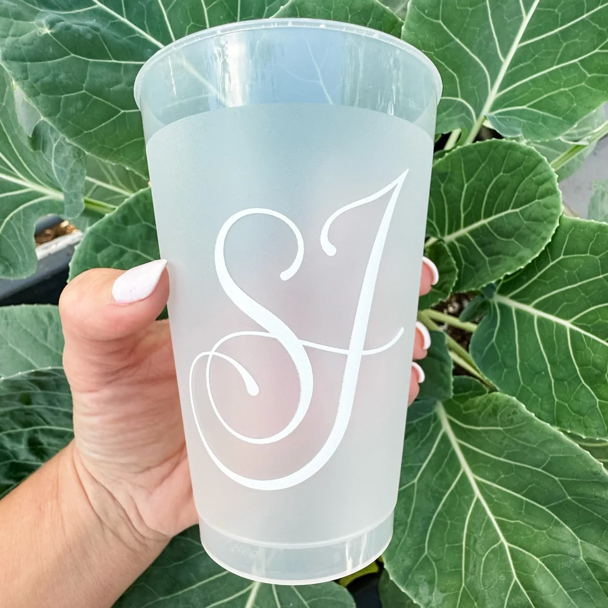 White Ink Personalized Party Cups