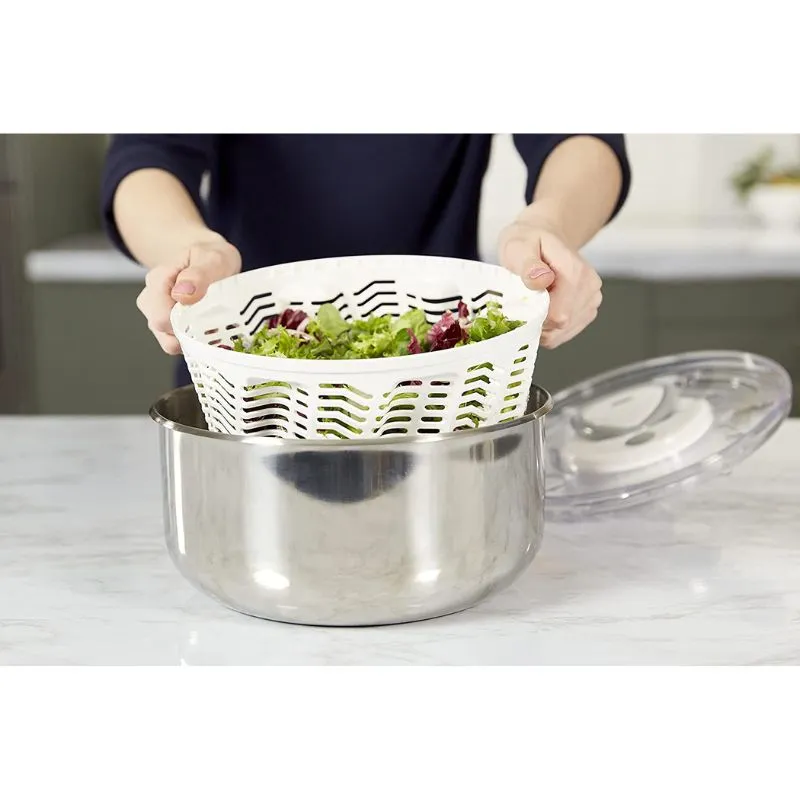 Zyliss Easy Spin 2 Salad Spinner with Stainless Steel Bowl