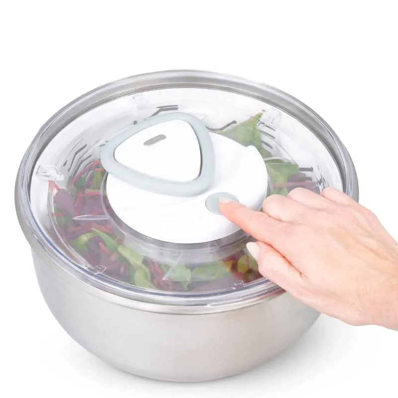 Zyliss Easy Spin 2 Salad Spinner with Stainless Steel Bowl